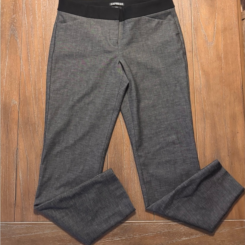 Express Black and Gray Editor Trousers